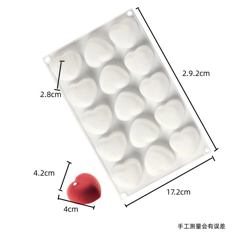 Casual Geometric Heart Shape Rose Silica Gel Kitchen Molds 1 Piece