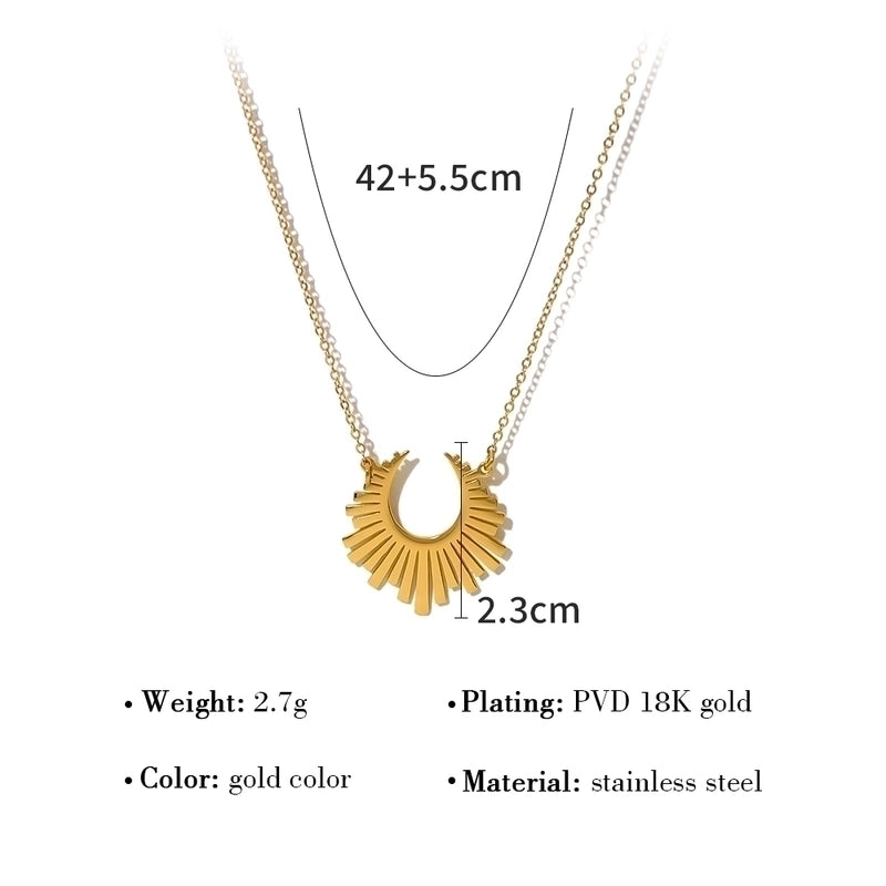 IG Style Modern Style Geometric 304 Stainless Steel 18K Gold Plated Plating Pendant Necklace