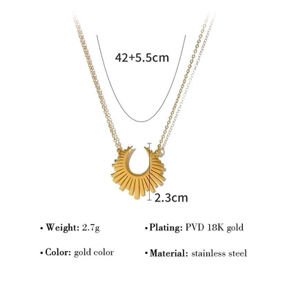 IG Style Modern Style Geometric 304 Stainless Steel 18K Gold Plated Plating Pendant Necklace