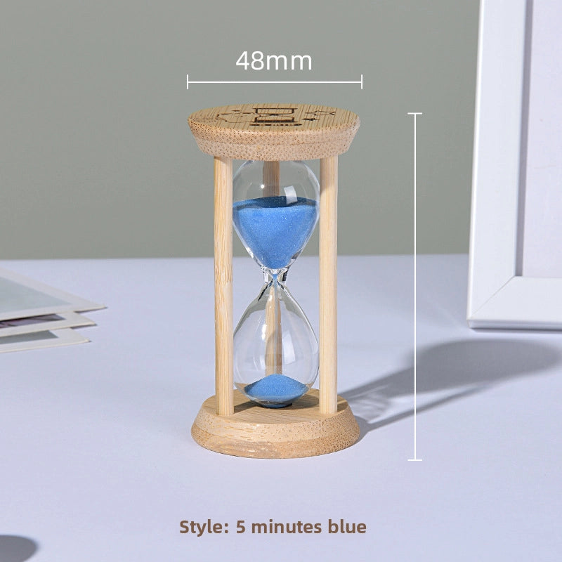 Creative Bamboo Fluorescent Timer Home Bedroom Ornaments 1-30 Minutes Luminous Time High Sense