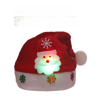 Christmas Hat For Kids Gift Christmas Hat For Adults And Children Cartoon Hat Elderly Snowman Hat Glowing Hat