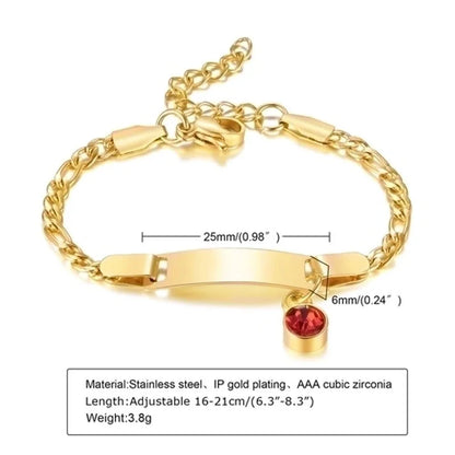Casual Round Stainless Steel Gold Plated Zircon Bracelets In Bulk