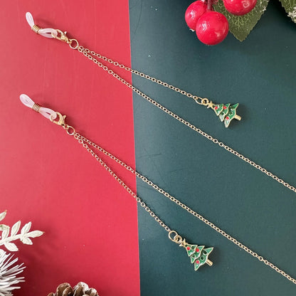 Vacation Christmas Tree Alloy Christmas Women's Glasses Chain