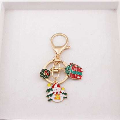 Cartoon Style Santa Claus Snowflake Zinc Alloy Christmas Unisex Keychain