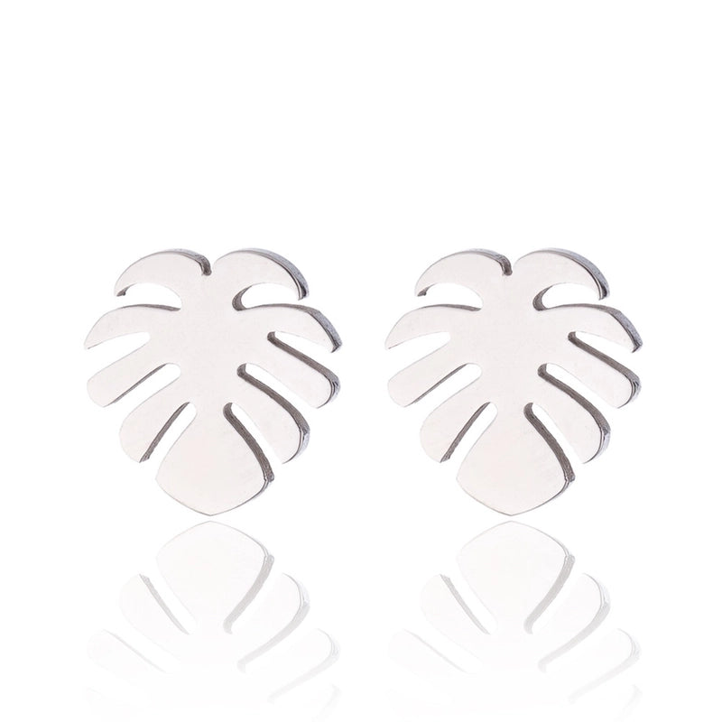 Fashion Palm Tree 304 Stainless Steel No Inlaid 18K Gold Plated Ear Studs