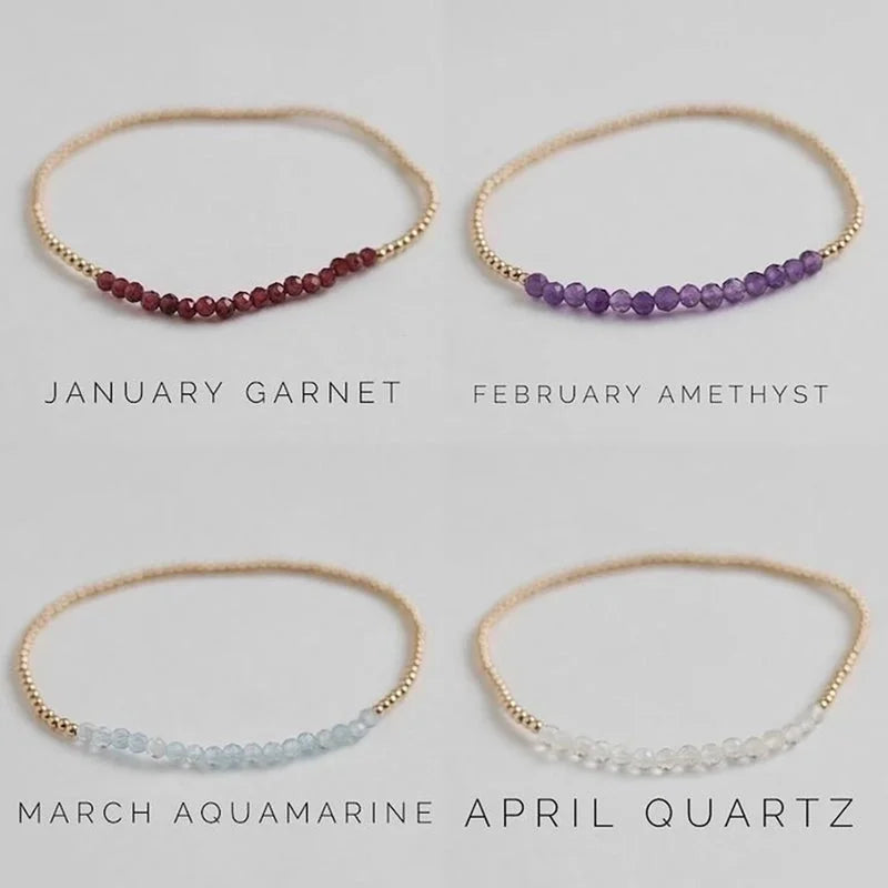 Natural Stone Copper Beaded Geometric Bracelets