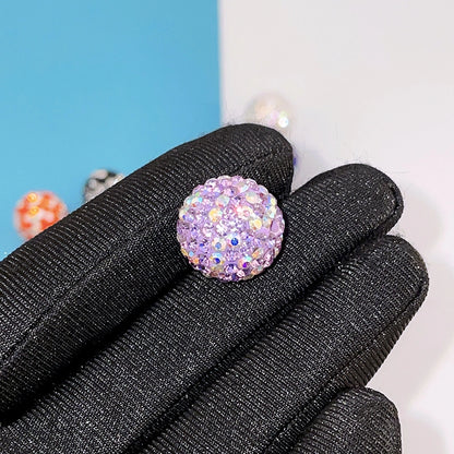 K16 Stars Diamond Ball Color Straight Hole Soft Clay Beads Mobile Phone Chain Bag Chain Diy Jewelry Accessories Beaded