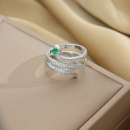 Copper 18K Gold Plated Minimalist Shiny Plating Snake Rings