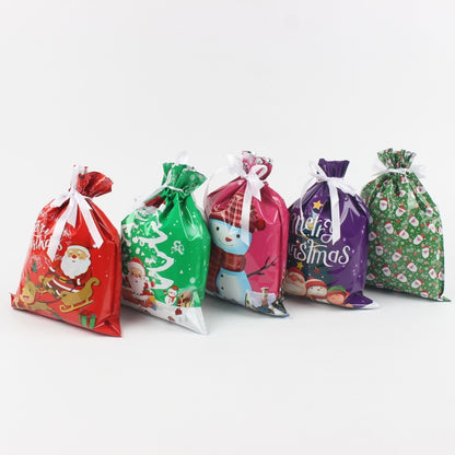 Christmas Gift Bag 2025 Santa Claus Style Drawstring Bag Candy Packaging Gift Bag