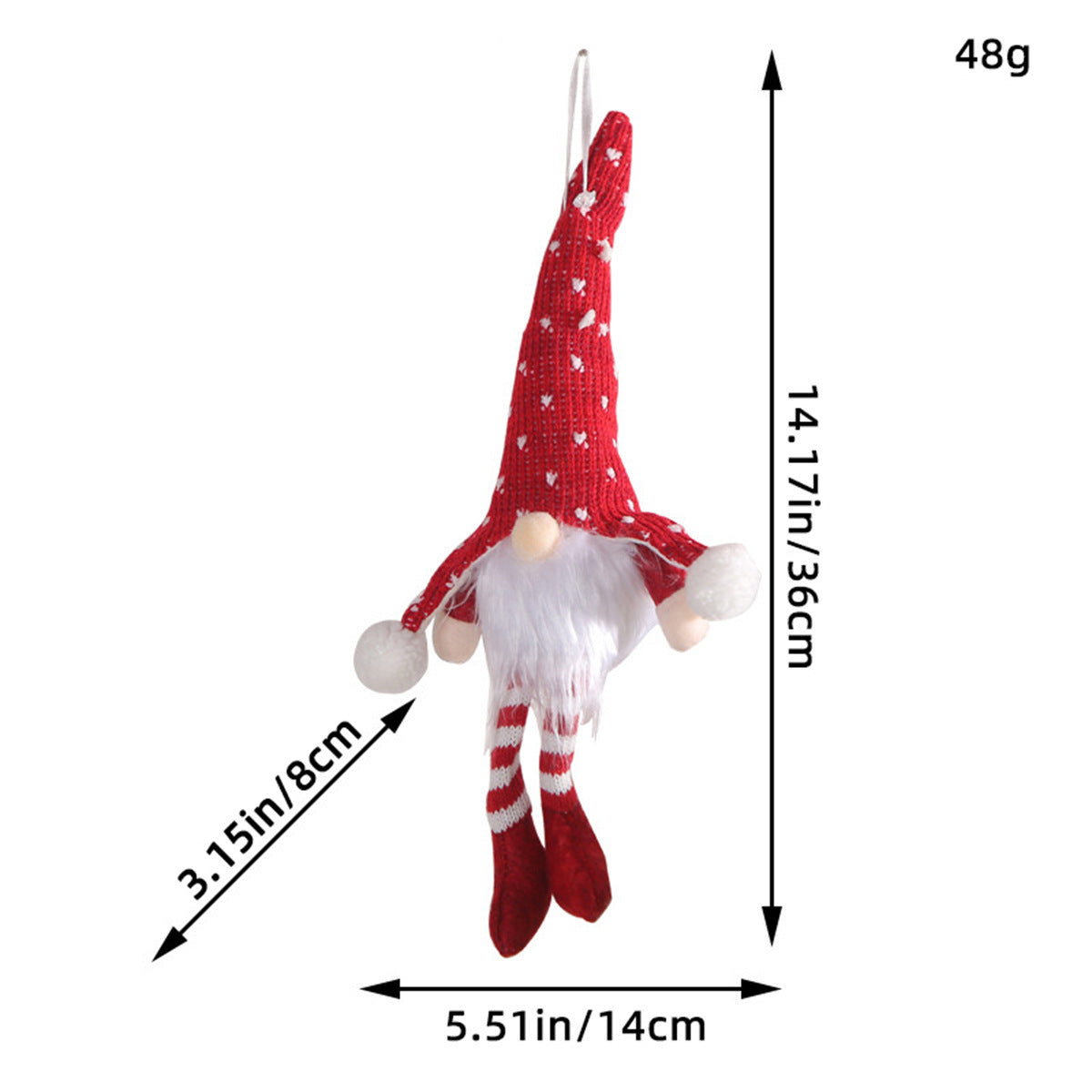 Christmas Decoration Christmas Sequin Lighted Rudolph Doll Christmas Glowing Faceless Gnome Doll Ornament