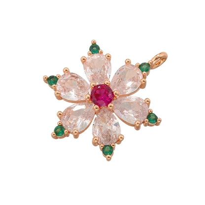 1 Piece 12*19.5mm 13*23.5mm 14*23mm Hole 1~1.9mm Copper Artificial Pearls Zircon 18K Gold Plated Christmas Tree Santa Claus Christmas Socks Pendant Jewelry Accessories