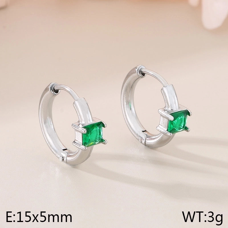 1 Pair Minimalist Commute Geometric 304 Stainless Steel 18K Gold Plated Earrings