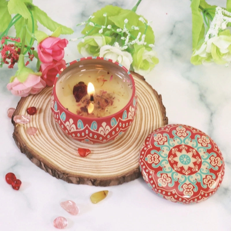 Christmas Fashion Santa Claus Contrasting Colors Flower Wax Metal