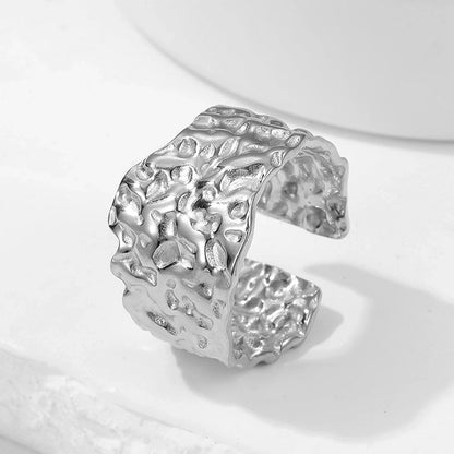 Fashion Geometric 304 Stainless Steel 18K Gold Plated Plating Open Ring