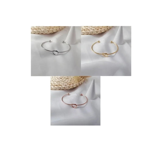 Minimalist Knot 304 Stainless Steel Bangle In Bulk