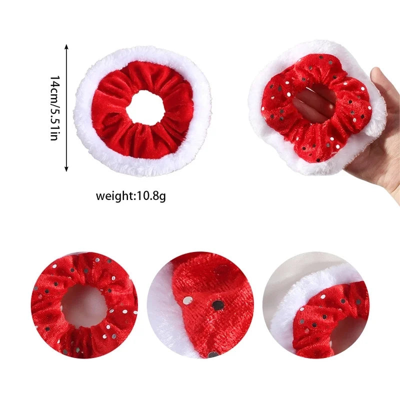 Classic Style Women's Plaid Snowflake Cloth Hair Tie