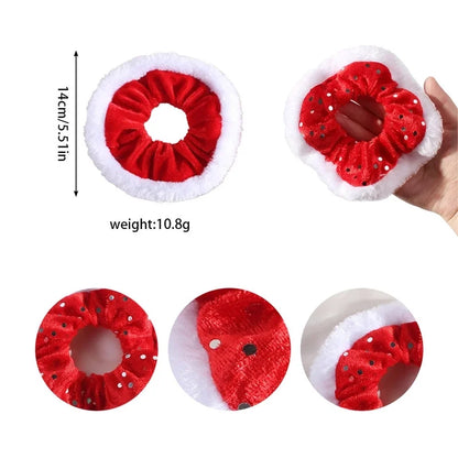 Classic Style Women's Plaid Snowflake Cloth Hair Tie