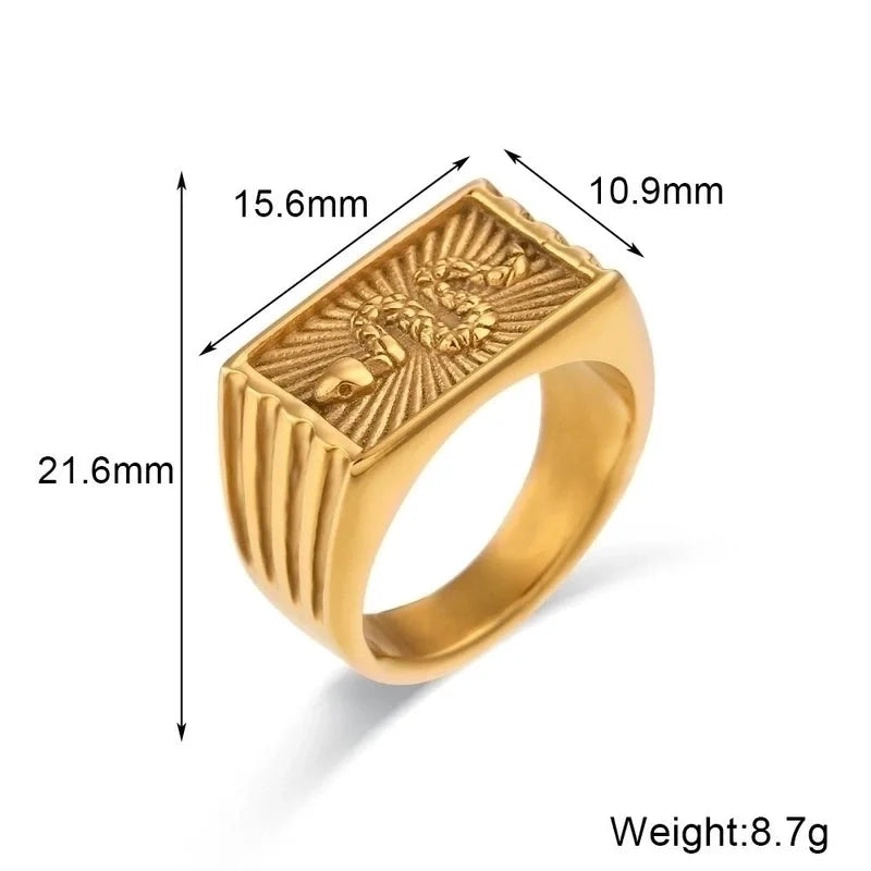 Minimalist Solid Color 304 Stainless Steel Pearl Zircon 18K Gold Plated Plating Inlay Rings