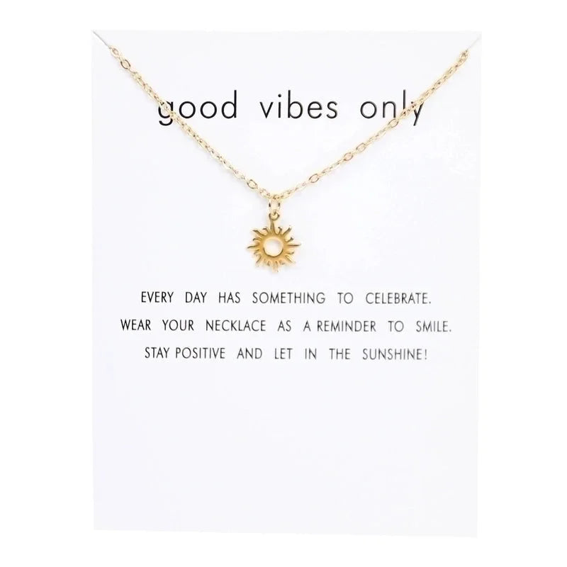 1 Piece Minimalist Sun Titanium Steel Gold Plated Pendant Necklace