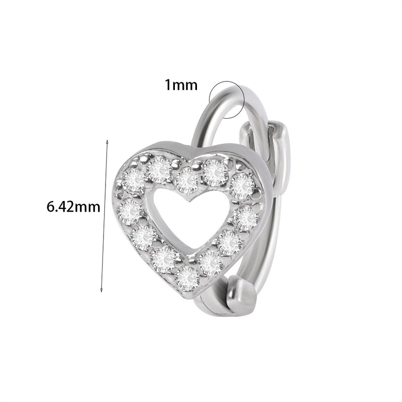 1 Piece Elegant Flower Butterfly Inlay Copper Rhinestones Zircon Earrings