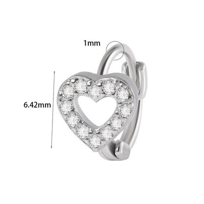 1 Piece Elegant Flower Butterfly Inlay Copper Rhinestones Zircon Earrings