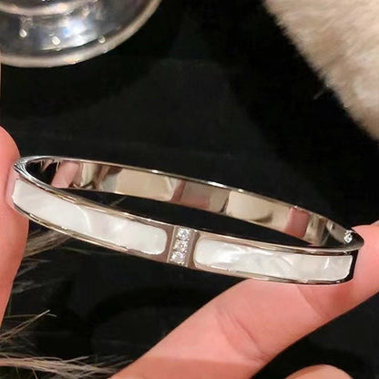 Elegant Minimalist Classic Style Solid Color 304 Stainless Steel Bangle In Bulk