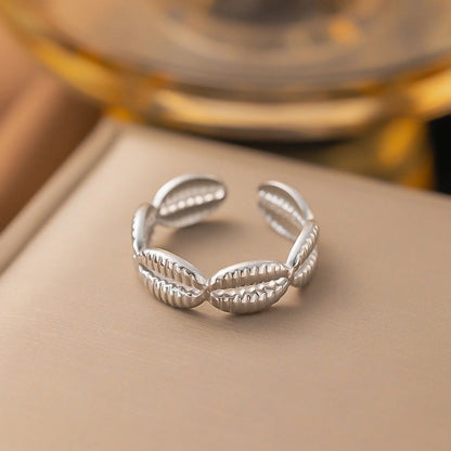 3 Pieces Minimalist Solid Color Titanium Steel Plating Rings