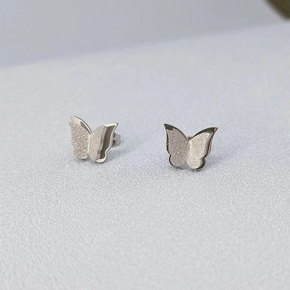 1 Piece Lady Butterfly Titanium Steel Plating Necklace