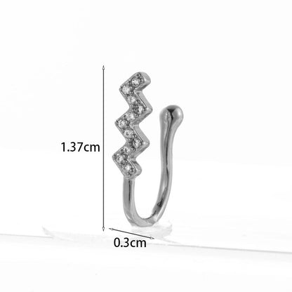 Nose Rings & Studs Fashion Geometric Copper Plating