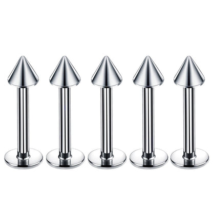Fashion Geometric Stainless Steel Polishing Lip Stud