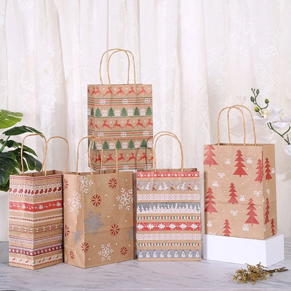 Christmas Fashion Christmas Tree Christmas Socks Snowflake Kraft Paper Daily Gift Bags