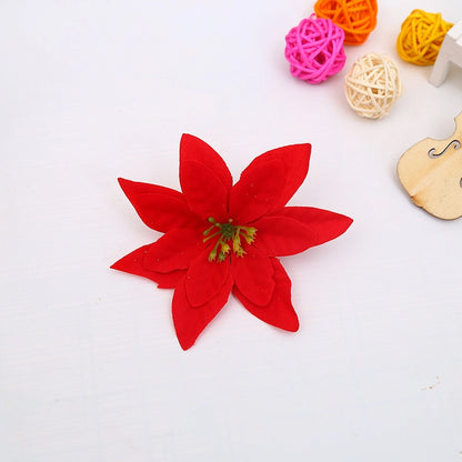 Simulation Christmas Flower Christmas Decoration Poinsettia Fake Flower AliExpress Artificial Flower Christmas Tree Decorations