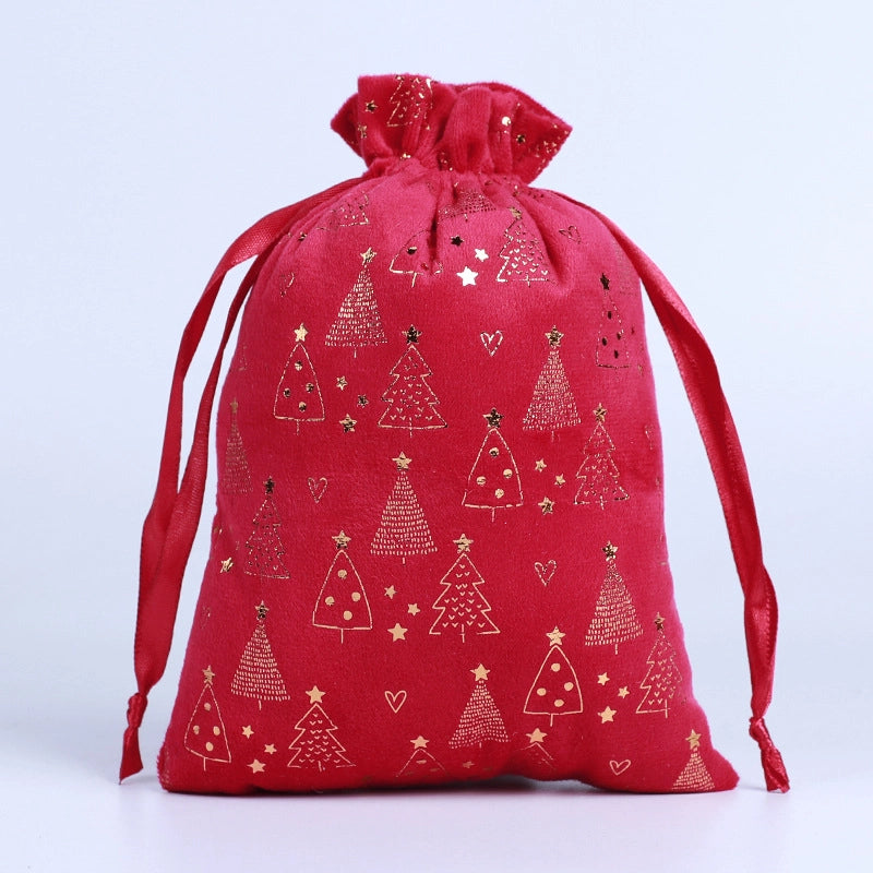Christmas Minimalist Classic Style Christmas Tree Snowflake Flocking Holiday Daily Gift Bags Gift Wrapping Supplies