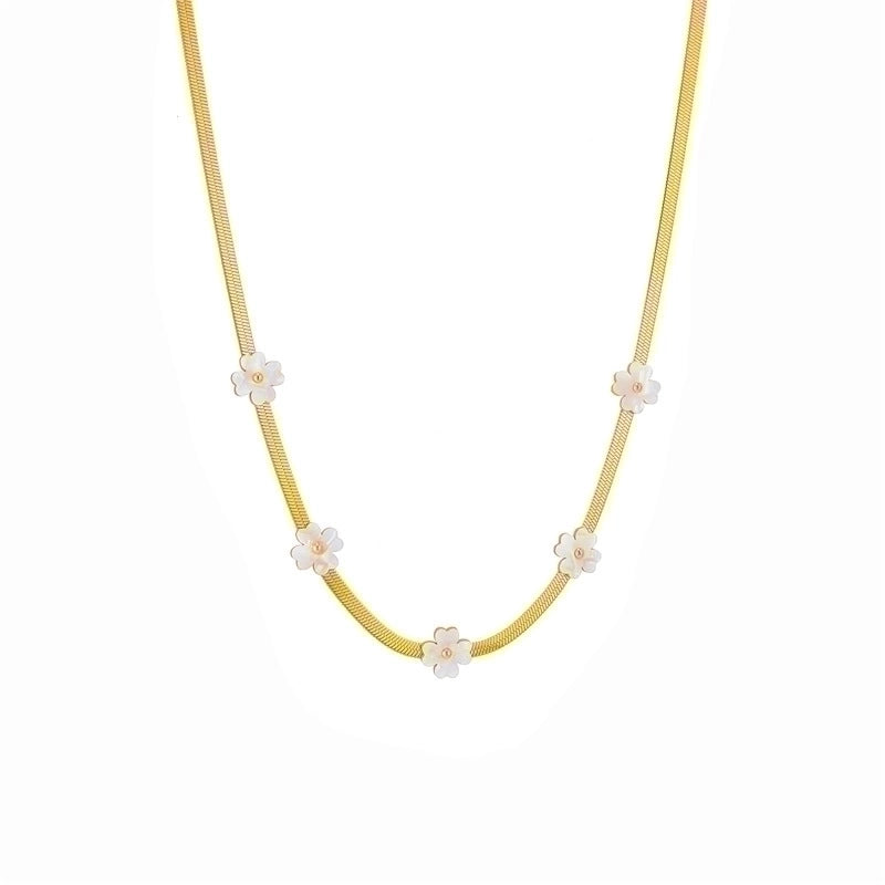 Retro Minimalist Irregular Titanium Steel Inlay Artificial Gemstones Earrings Necklace