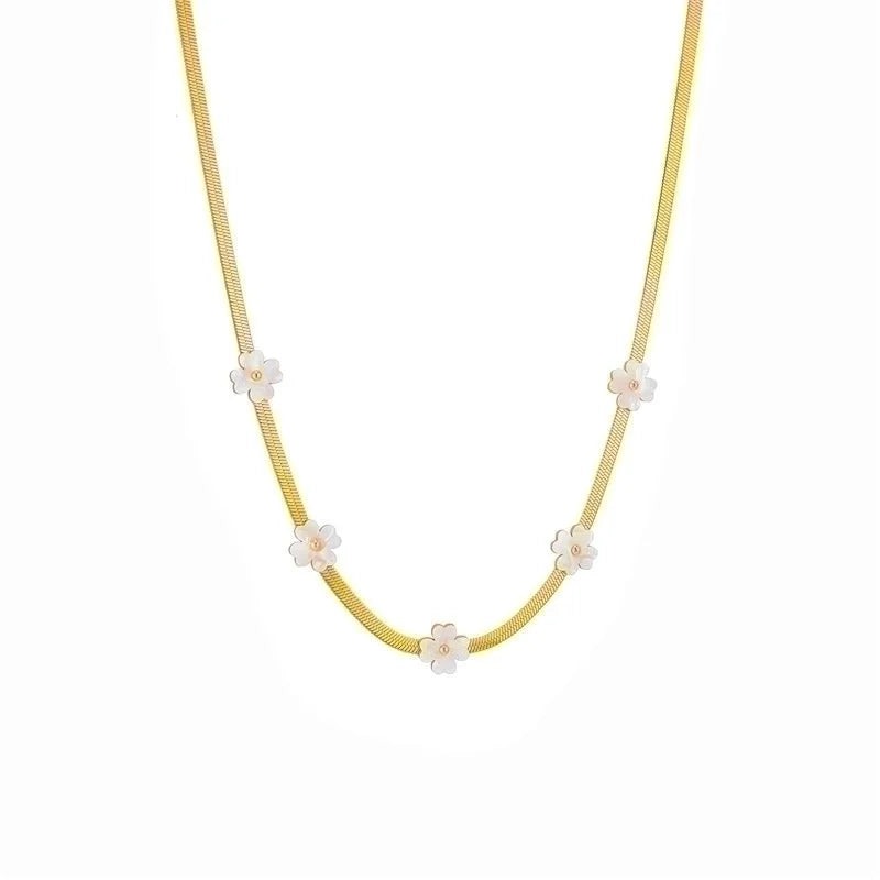 Retro Minimalist Irregular Titanium Steel Inlay Artificial Gemstones Earrings Necklace