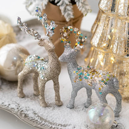 Christmas Elegant Sweet Elk PVC Party Festival Ornaments Decorative Props