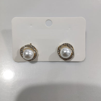 2 Pieces Minimalist Round Ellipse Geometric Copper Electroplating Earrings