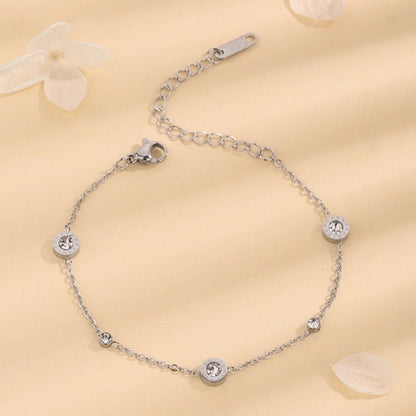 Vintage Style Minimalist Roman Numeral Butterfly 304 Stainless Steel Bracelets In Bulk