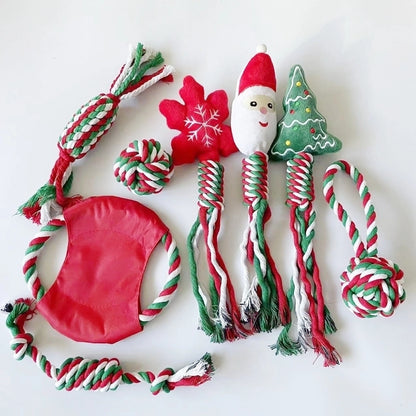 Cute Cotton Rope Christmas Infinite Twist Pet Toys