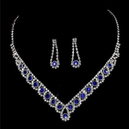 Rhinestone Printing Bridal Jewelry Sets