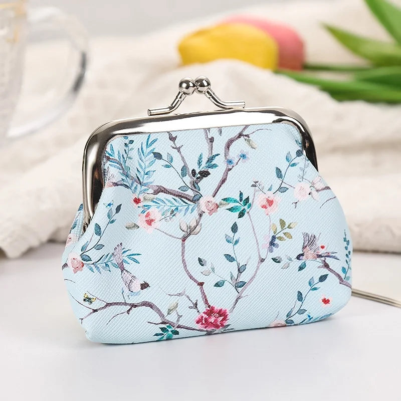 Women's Plant Pu Leather Buckle Kids Wallets