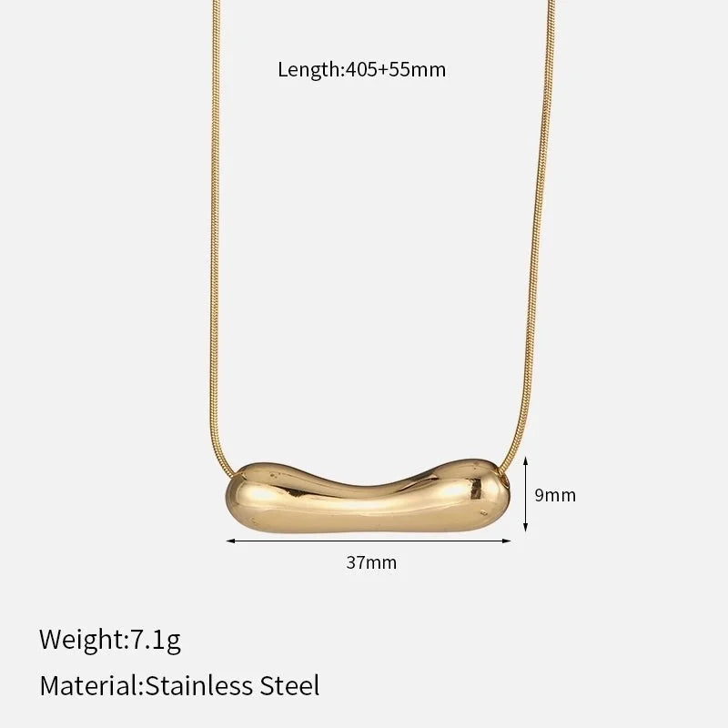 Elegant Glam Geometric Heart Shape Solid Color 304 Stainless Steel Rhinestones Inlay Stainless Steel Necklaces