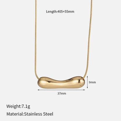 Elegant Glam Geometric Heart Shape Solid Color 304 Stainless Steel Rhinestones Inlay Stainless Steel Necklaces