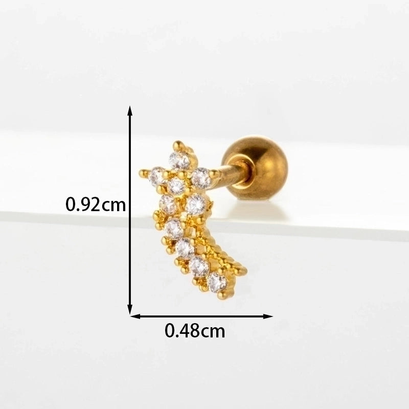 Ear Cartilage Rings & Studs Flower 316L Stainless Steel Copper