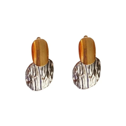 1 Pair IG Style French Style Classic Style Geometric Round Heart Shape Plating Titanium Steel Drop Earrings Earrings Ear Studs