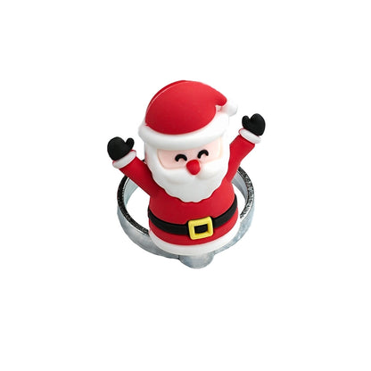 Christmas Cute Santa Claus Alloy Wine Stopper 1 Piece