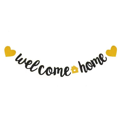 Welcome Home Decoration Pull Flag Welcome Home Decoration Family Activity Party Retirement Home Decoration Pull Flower
