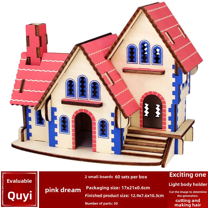 Stall Supply Children's Wooden 3D Puzzle Adult Puzzle Christmas Building Handmade Educational Model Toy