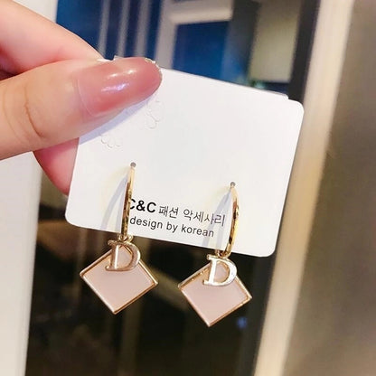 1 Pair Fashion Flower Butterfly Bow Knot Inlay Alloy Artificial Pearls Rhinestones Shell Earrings