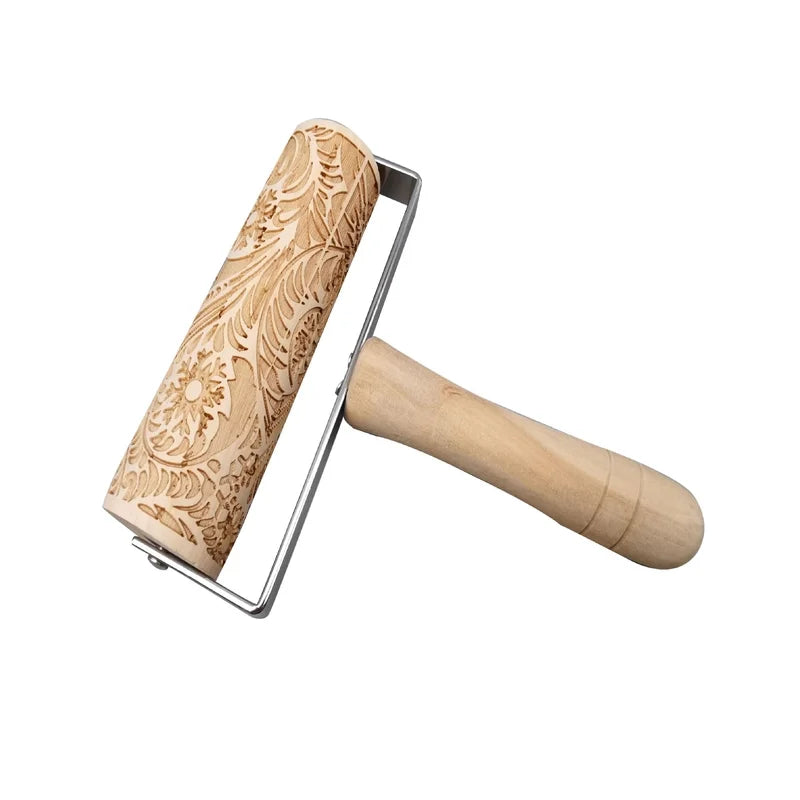 Christmas Cute Christmas Tree Snowflake Elk Wood Rolling Pin 1 Piece